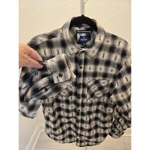 Old Navy Men's Plaid Regular Fit Coupe Standard Button Up Shachet Shirt Large